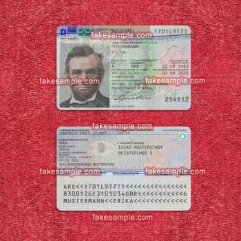 South Korea Residence Card Fake Template